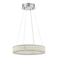 Люстра подвесная LED Latozzo SL6008.103.01 ST-Luce хром на 1 лампу, основание хром в стиле современный кольца Люстра подвесная LED Latozzo SL6008.103.01 ST-Luce хром на 1 лампу, основание хром в стиле современный кольца